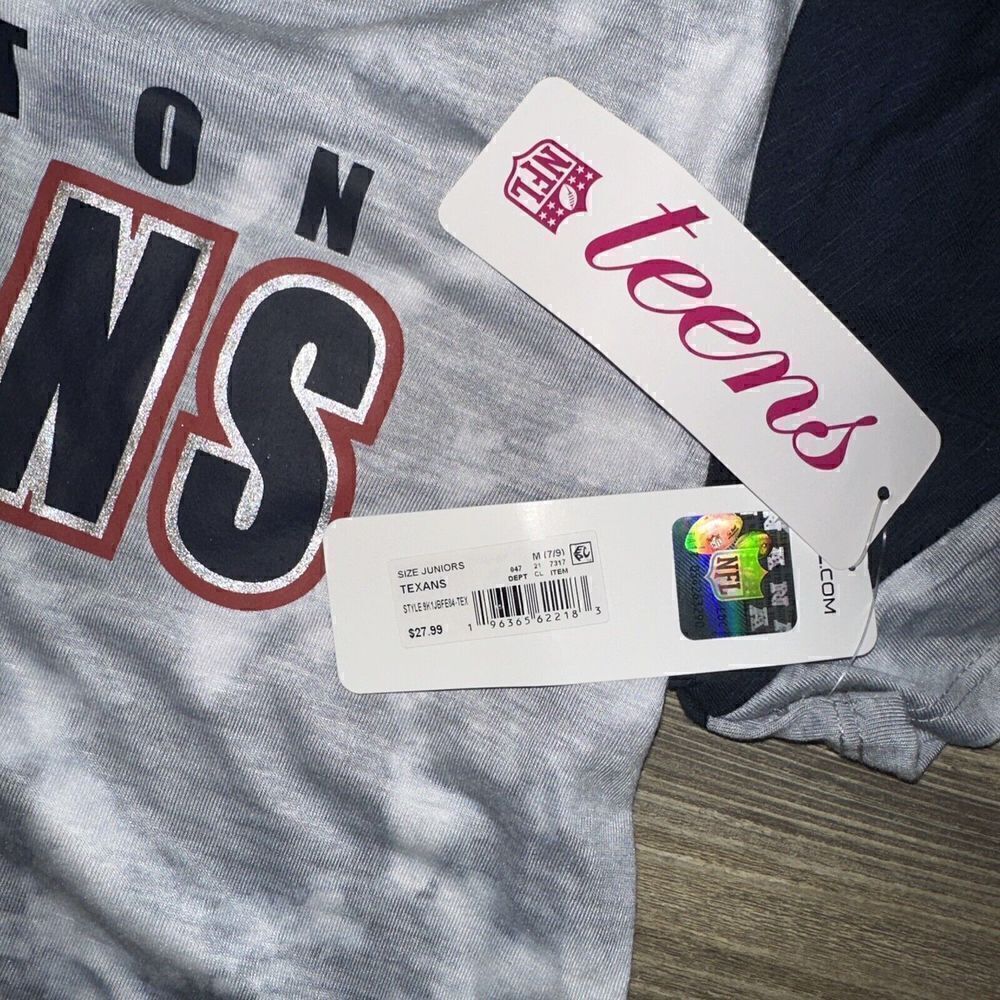 Houston Texans Teens Juniors Med Short Sleeve Shirt. Gray. Authentic. $27.99.B - Picture 6 of 6